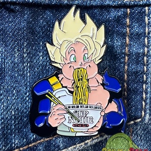 Goku Eating Noodles Pin