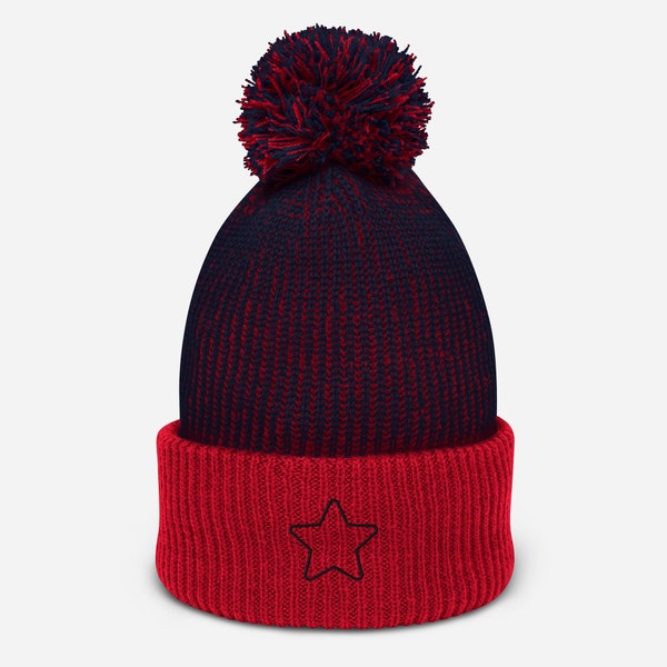 gorra de invierno para adulto con Pom-Pom Beanie, sombrero con pompom sombrero grueso