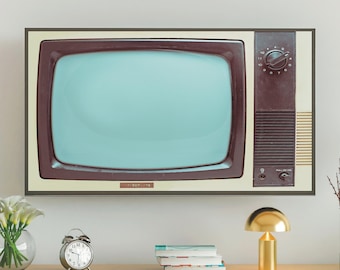 Vintage Samsung Frame TV Art Screensaver for Smart Tv, Retro Tv Image Print, Blank Turned Off, #508 Digital Download