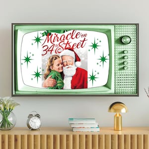 Holiday Samsung Frame TV Art, Vintage Christmas Movie Image, Retro TV Wallpaper Background, #318 Digital Download + Free Bonus Image