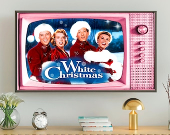 Holiday Samsung Frame TV Art, Vintage Christmas Movie Art, Retro TV Wallpaper Background, 1950s Style, #362 Digital Download