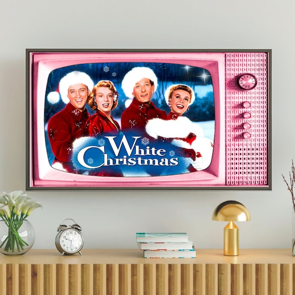 Holiday Samsung Frame TV Art, Vintage Christmas Movie Art, Retro TV Wallpaper Background, 1950s Style, #362 Digital Download