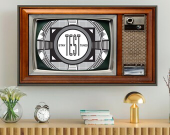 Retro tv-testpatroonkunst voor Samsung Frame TV (digitale download)