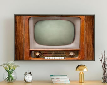 Samsung Frame TV Art, Vintage Midcentury Television Photo, 1950s 1960s Decor, #350 Digital Download