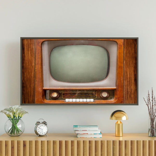Foto de TV vintage para Samsung Frame TV: Decoración moderna de mediados de siglo (Descarga digital)