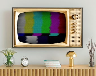 Samsung Frame TV Art Video, Vintage Static Tv Screen, #527 Digital Download