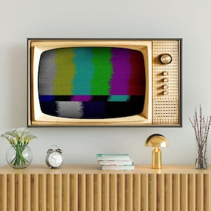 Samsung Frame TV Art Video, Vintage Static Tv Screen, #527 Digital Download