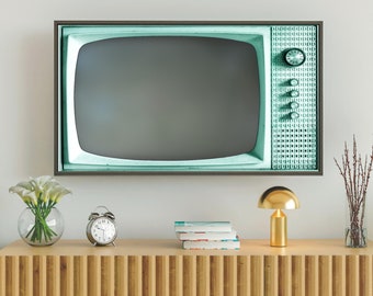 Samsung Frame TV Art, Vintage Retro TV Background, Blank Turned Off Tv, Atomic Midcentury Home Decor, #259 Digital Download