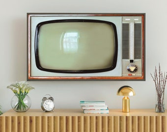 Vintage Samsung Frame Tv Art, Retro Television Photo Image, #556 Digital Download