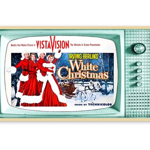 Vintage Samsung Frame TV Image, White Christmas, Retro Tv Background Photo, Tv Ambient Wallpaper Image, #402 + Free Bonus Image