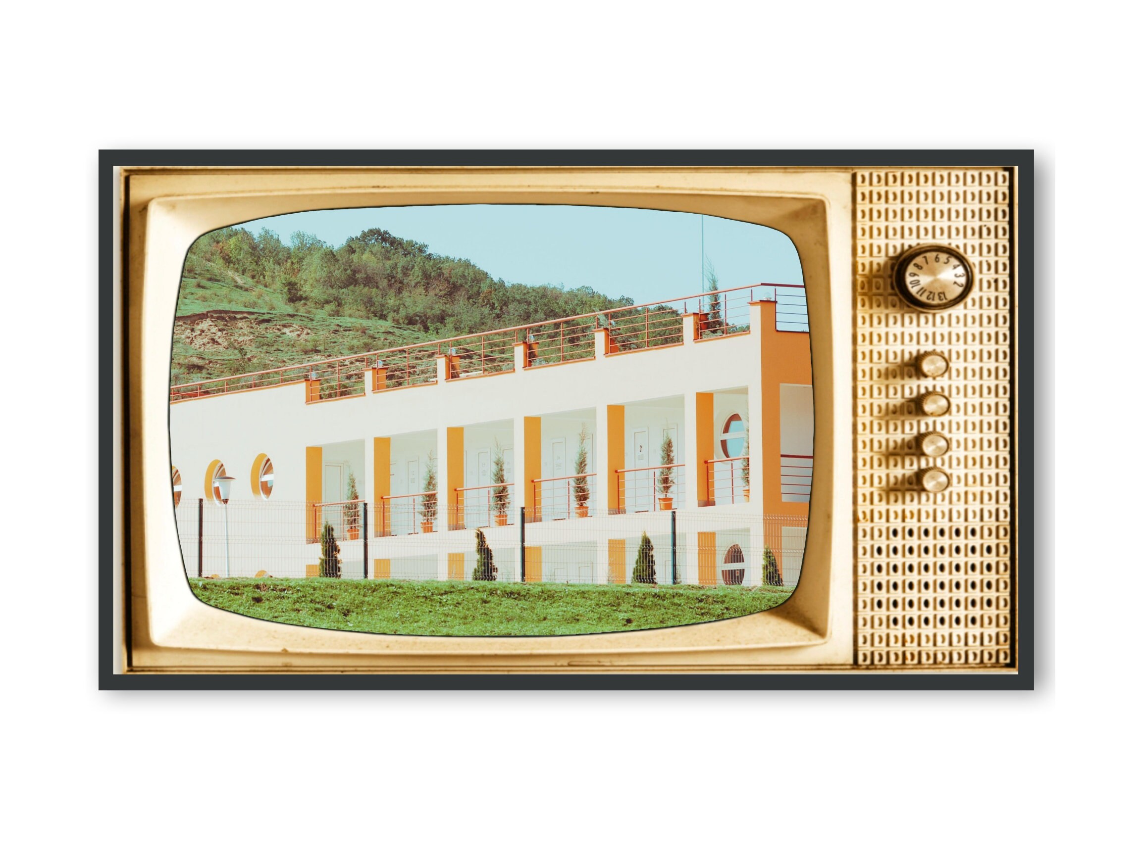 Samsung Frame Tv Art Retro Tv Background Midcentury Etsy