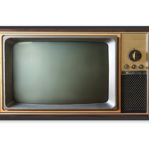 Samsung Frame TV Art, Vintage Old Television Set Image, Blank Turned Off Screen,  #50 Digital Download + Free Bonus Image