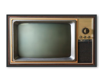 Samsung Frame TV Art, Vintage Old Television Set Image, Blank Turned Off Screen,  #50 Digital Download