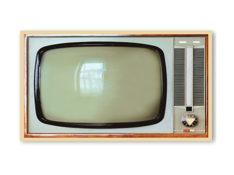 Vintage Samsung Frame Tv Art, Retro Television Photo Image, 556 Digital Download image 3