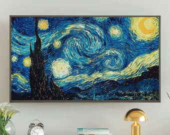 Samsung Frame TV Art, Van Gogh’s Starry Night, Fine Art Print, #126 Digital Download