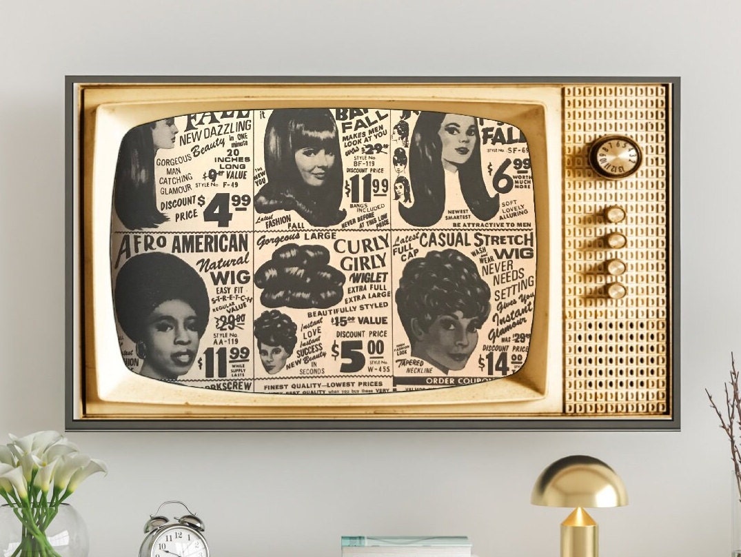 Samsung Frame Tv Art Firestick Firetv Vintage Retro Gold Tv Etsy