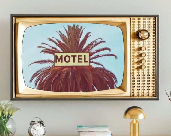 Samsung Frame Tv Art Retro Tv Background Retro Motel Sign Etsy