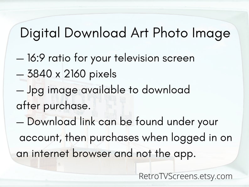 Samsung Frame TV Art, Vintage oude televisietoestel afbeelding, leeg uitgeschakeld scherm, 50 digitale download afbeelding 8