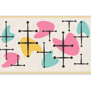 Retro Atomic Samsung Frame TV Art: Mid-Century Modern Design (Digital Download)