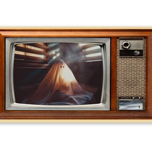 Vintage Samsung Frame TV Art for Smart Tv, Cute Spooky Halloween Print, Midcentury Architecture, #490 Digital Download + Free Bonus Image