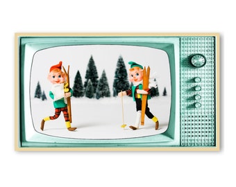 Samsung Frame TV Art, Retro Holiday Decor, Vintage Christmas, #170 Digital Download