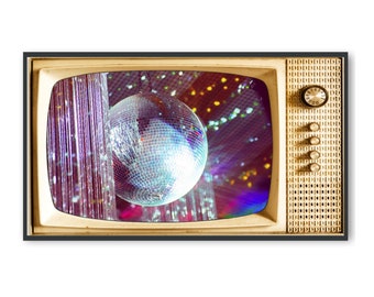 Samsung Frame TV Art Retro Screen Saver, Disco Ball Wall Art, Jaren 1960 Stijl Decor, #378 Digitale Download