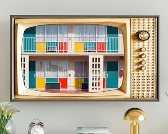 Mid-Century Motel Photo voor Samsung Frame TV: architectuur uit de jaren 60 (digitale download)