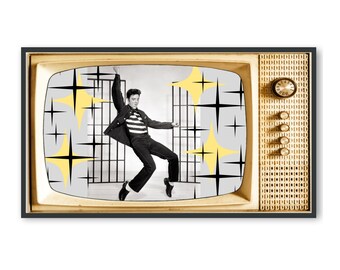 Samsung Frame TV Art, Vintage Elvis Photo, Retro Tv Photo Image, #475 Digital Download