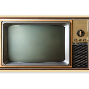 Samsung Frame TV Art, Vintage oude televisietoestel afbeelding, leeg uitgeschakeld scherm, 50 digitale download afbeelding 4
