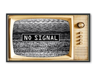Samsung Frame TV Art, Vintage No Signal Tv Screen, #468 Digital Download