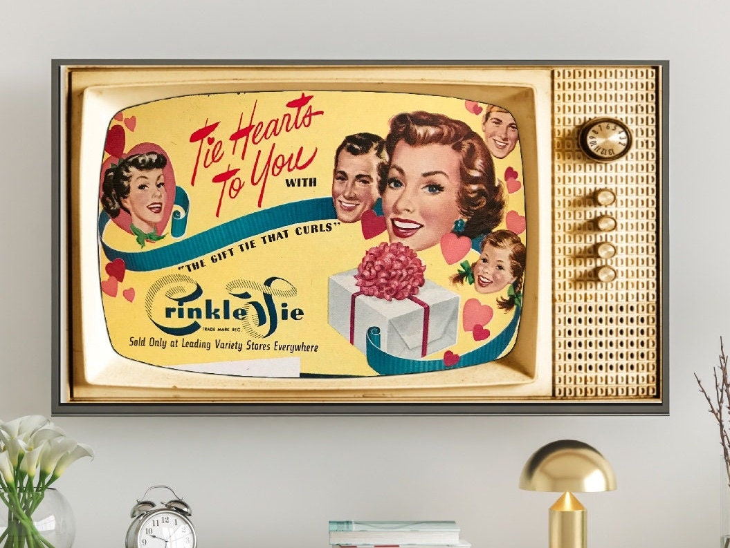 Firetv Samsung Frame Tv Art Pastel Gold Vintage Retro Tv Etsy