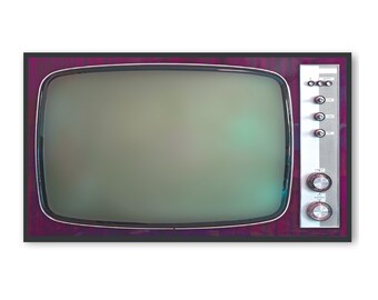 Samsung Frame TV Art, Retro TV Screen Saver, Pink Vintage Tv Image, 1950s Style, #370 Digital Download