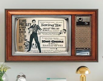Firetv Samsung Frame Tv Art Vintage Retro Tv Picture 16 9 Etsy Uk