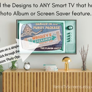 Samsung Frame TV Art, Vintage Old Television Set Image, Blank Turned Off Screen, 50 Digital Download image 5