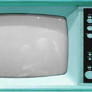 Vintage Samsung Frame TV Art, Blank Turned Off Retro Tv Photo, Mint Green Tv Image, 610 Digital Download image 5