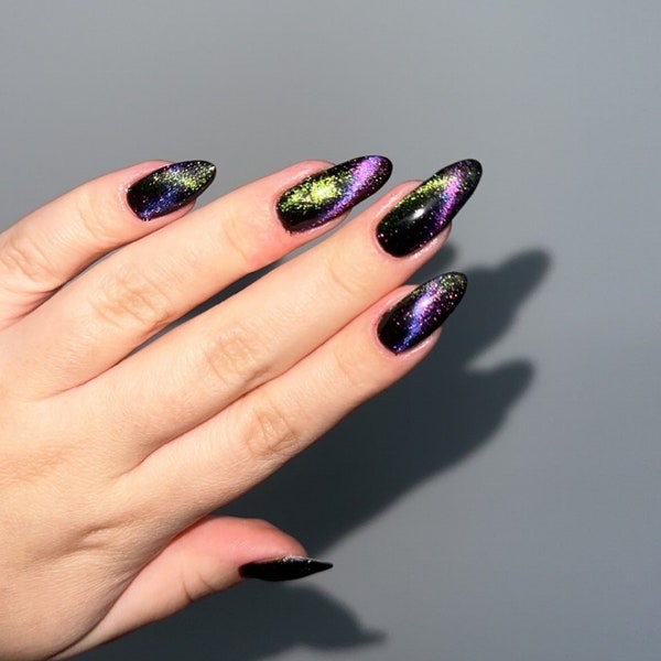 Duo Cat-eye- Custom- Luxury- Press On Nails