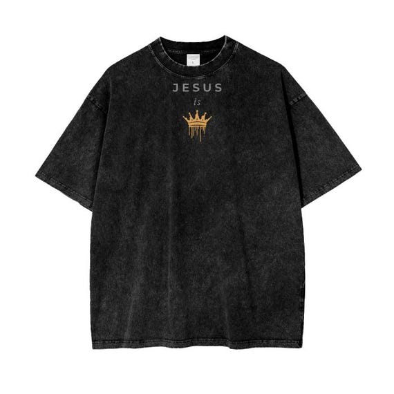 Jesus is King Acid Wash Oversize T-shirt - Etsy