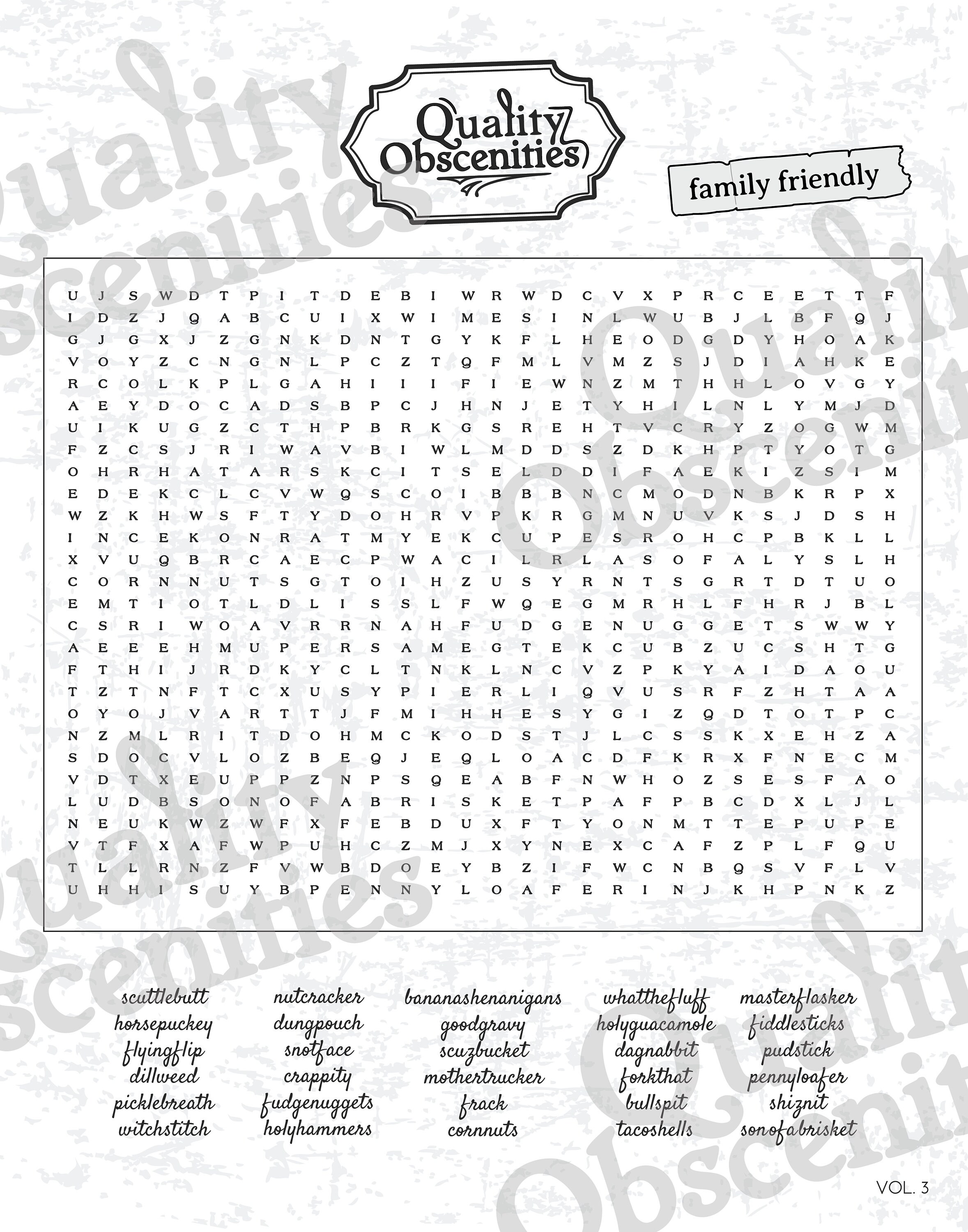 Naughty Word Search Funny Kid-friendly Puzzle DIGITAL - Etsy