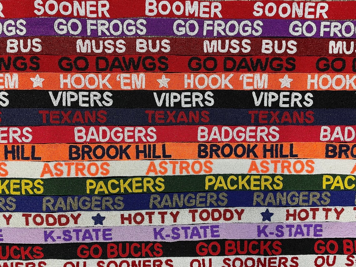 Beaded Purse Strap Beaded Bag Strap College Purse Strap Etsy