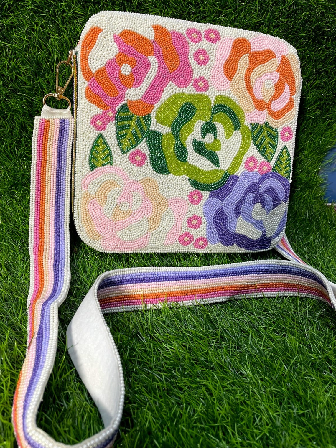 Handmade Beaded Box Bag Beaded Crossbody Bag With Beaded Etsy