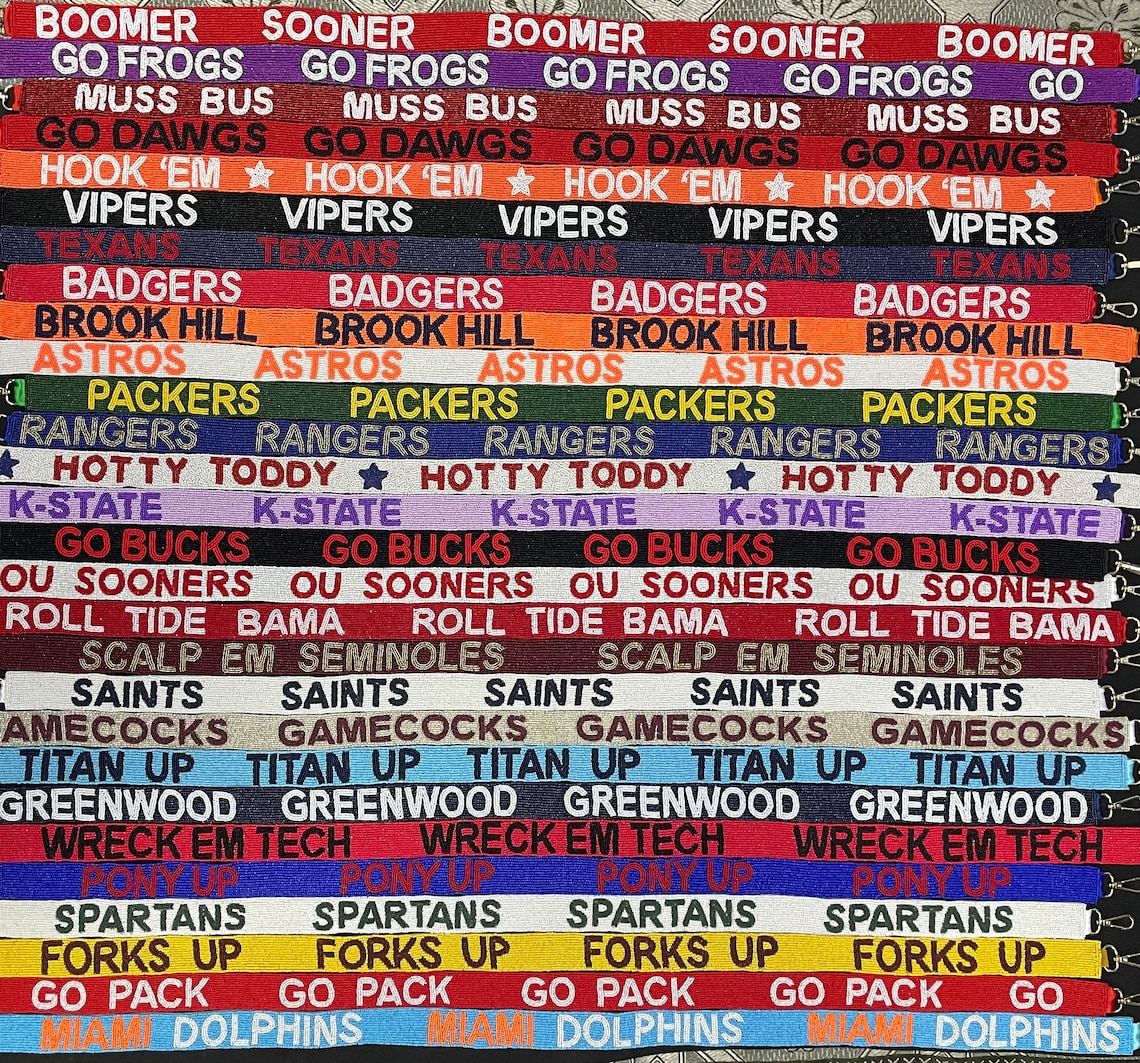 Beaded Purse Strap Beaded Bag Strap College Purse Strap Etsy