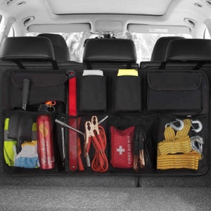 Double R Bags Multi Compartments Collapsible Portable Car Trunk Organiser