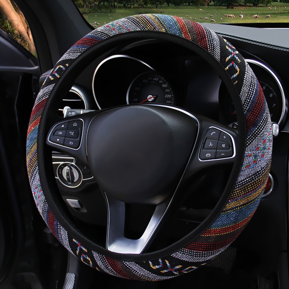  Fraiieon Boho Car Accessories for Women Interior Cute Set  Universal Hippie Gear Shift Cover : Automotive