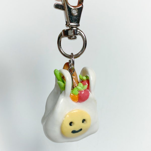 Happy Grocers Polymer Clay Keychain