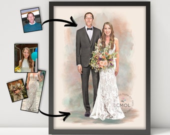 Add Loved One to Photo, Loss of Father-Mother, Family Portrait From Photos, digital art, Combine Photos, Memorial Gift, photo merge