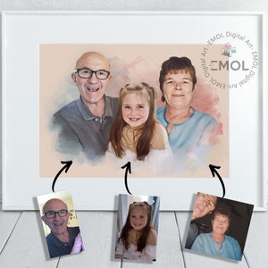 Mothers Day Gift, Realistic Merge of Different Photos, Photo Merge, Birthday Gift, Combine Photos, Add Deceased Person to Photo