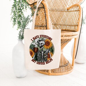 Död inuti skelettkaffe PNG | Sublimerings-T-shirtdesign (digital nedladdning) bild 6