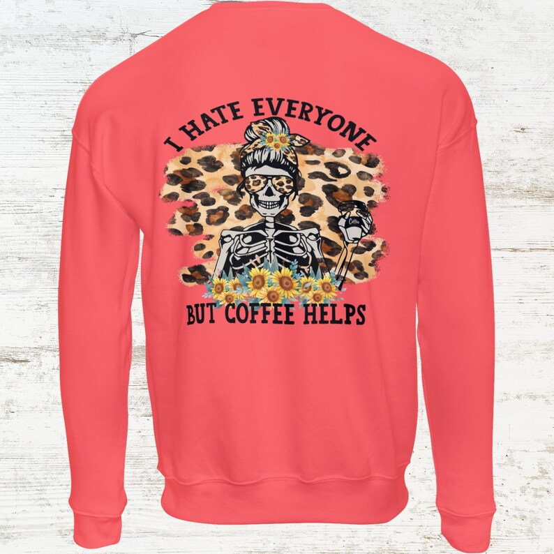 Dead Inside But Caffeinated Skeleton Coffee PNG | Sublimation Design (Digital Download) image 5