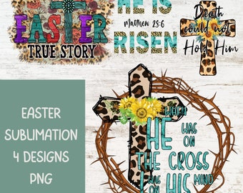 Easter Sublimation Design/He is Risen PNG/ Easter True Story Sublimation/Religious Easter Design/Christian Easter Sublimation/Christian Png