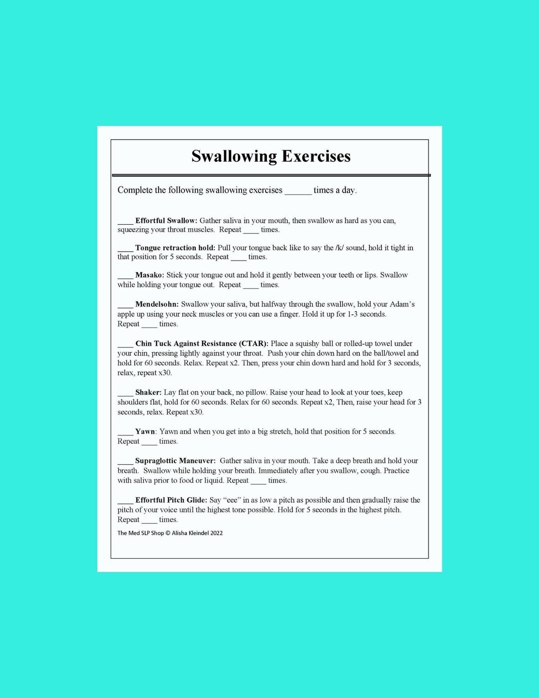 Swallowing Exercises Medical SLP PDF Dysphagia Treatment Speech what-is-speech-therapy-spot-children-s-therapy-centre